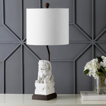 Guardian Lion 27.5" Ceramic Classic Modern LED Table Lamp - JONATHAN Y